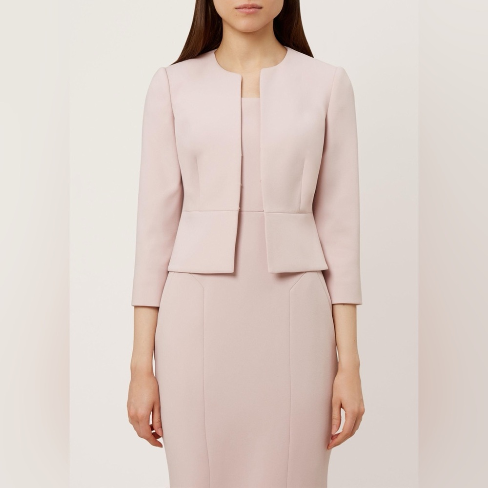 Hobbs London Harper Peplum Jacket - Pale Pink